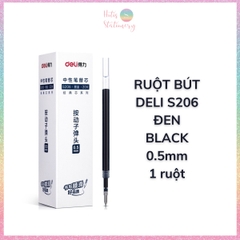 [HOTIS] Bút bi gel bấm 12 màu ngòi 0.5mm DELI Delight Gel Pen nhanh khô viết đều trơn tru lâu hết mực - G118