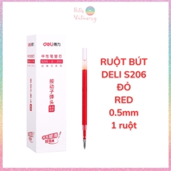 [HOTIS] Bút bi gel bấm 12 màu ngòi 0.5mm DELI Delight Gel Pen nhanh khô viết đều trơn tru lâu hết mực - G118