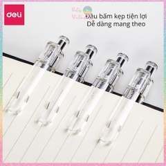 [HOTIS] 1 cây Bút bi gel bấm DELI ngòi 0.5mm bút bi bấm mực đều nhanh khô - A575/S101/A623/A057b/S60st/S60Pro