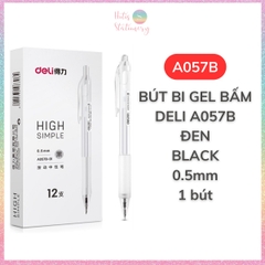[HOTIS] 1 cây Bút bi gel bấm DELI ngòi 0.5mm bút bi bấm mực đều nhanh khô - A575/S101/A623/A057b/S60st/S60Pro