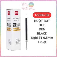 [HOTIS] 1 cây Bút bi gel bấm DELI ngòi 0.5mm bút bi bấm mực đều nhanh khô - A575/S101/A623/A057b/S60st/S60Pro