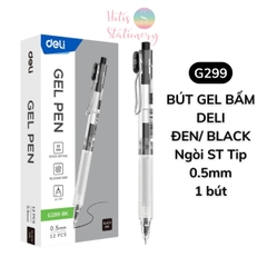 [HOTIS] 1 cây Bút bi gel bấm DELI ngòi 0.5mm bút bi bấm mực đều nhanh khô - A575/S101/A623/A057b/S60st/S60Pro