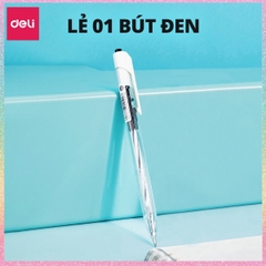 [HOTIS] Bút bi bấm văn phòng DELI ARROW 3 màu mực xanh đen đỏ ngòi 0.7mm viết nét đều trơn tru phù hợp cho học sinh