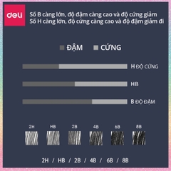 [HOTIS] Bút chì phác thảo phiên bản cao cấp Deli Nuevo bút chì 2B, 4B - Dành cho mỹ thuật chuyên nghiệp độ đậm chuẩn - 1 cây