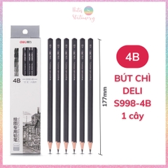 [HOTIS] Bút chì phác thảo phiên bản cao cấp Deli Nuevo bút chì 2B, 4B - Dành cho mỹ thuật chuyên nghiệp độ đậm chuẩn - 1 cây