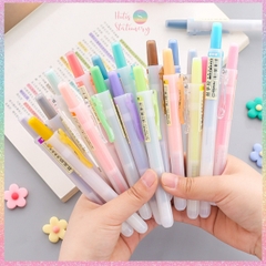 [HOTIS] Set 3 cây Bút highlight bấm DS-805s có lõi thay thế, màu đẹp, tiện lợi, tiết kiệm