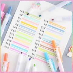 [HOTIS] Set 3 cây Bút highlight bấm DS-805s có lõi thay thế, màu đẹp, tiện lợi, tiết kiệm