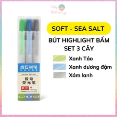 [HOTIS] Set 3 cây Bút highlight bấm DS-805s có lõi thay thế, màu đẹp, tiện lợi, tiết kiệm