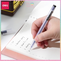 [HOTIS] Bút gel ngòi kim 0.5mm Deli G67/ A117 / A119 thân mờ nắp gài dành cho học sinh sinh viên nvvp