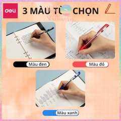 [HOTIS] Ruột bút gel nắp gài ngòi kim 0.5mm Deli A5110 dành cho học sinh sinh viên nvvp