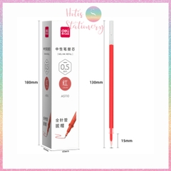 [HOTIS] Ruột bút gel nắp gài ngòi kim 0.5mm Deli A5110 dành cho học sinh sinh viên nvvp