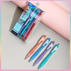 [HOTIS] Bút bi gel bấm DELI G09 vỏ màu pastel phối nhũ ngòi 0.5mm - Mực Xanh, Đen