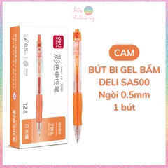 [HOTIS] 10 Màu - Bút bi gel bấm DELI SA500 ngòi 0.5mm bút gel nhiều màu trang trí