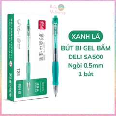 [HOTIS] 10 Màu - Bút bi gel bấm DELI SA500 ngòi 0.5mm bút gel nhiều màu trang trí