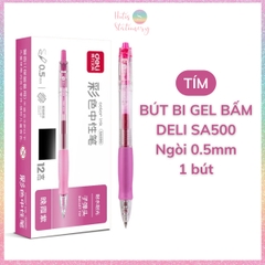 [HOTIS] 10 Màu - Bút bi gel bấm DELI SA500 ngòi 0.5mm bút gel nhiều màu trang trí