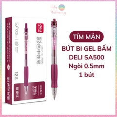 [HOTIS] 10 Màu - Bút bi gel bấm DELI SA500 ngòi 0.5mm bút gel nhiều màu trang trí
