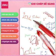 [HOTIS] 10 Màu - Bút bi gel bấm DELI SA500 ngòi 0.5mm bút gel nhiều màu trang trí