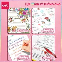 [HOTIS] 10 Màu - Bút bi gel bấm DELI SA500 ngòi 0.5mm bút gel nhiều màu trang trí