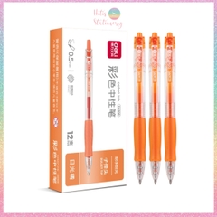 [HOTIS] 10 Màu - Bút bi gel bấm DELI SA500 ngòi 0.5mm bút gel nhiều màu trang trí