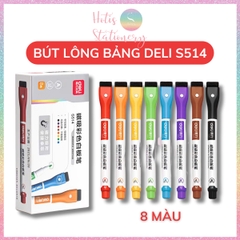 [HOTIS] Bút lông bảng Deli S514 viết trên nhiều bề mặt, nhiều màu, bút dạ viết bảng trắng 8 màu xóa được - 1 cây