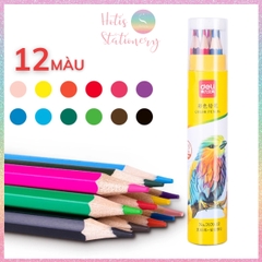 [HOTIS] Bộ 12/24/36/48 Bút chì màu gốc dầu dạng cốc DELI màu sắc tươi sáng, không dễ gãy, màu chì học sinh chuyên nghiệp