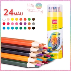 [HOTIS] Bộ 12/24/36/48 Bút chì màu gốc dầu dạng cốc DELI màu sắc tươi sáng, không dễ gãy, màu chì học sinh chuyên nghiệp