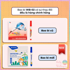 [HOTIS] Combo 2 Bút Lông Bảng Thiên Long WB-02 - Viết Trơn Mượt, Dễ Xóa Clean, Không Độc Hại, Có Thể Bơm Mực