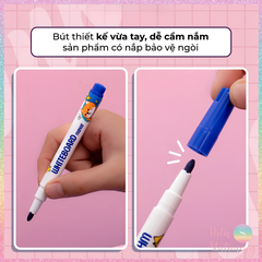 [HOTIS] Combo 2 Bút Lông Bảng Thiên Long WB-02 - Viết Trơn Mượt, Dễ Xóa Clean, Không Độc Hại, Có Thể Bơm Mực
