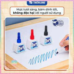 [HOTIS] Mực Nạp Bút Lông Bảng Thiên Long WBI-01 (25ml) - Mực Đậm, Tươi Màu, Tiết Kiệm, Kèm Dụng Cụ Bơm