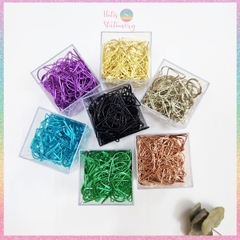 [HOTIS] Set 50/ 100 cái kẹp giấy kim loại hình giọt nước 7 màu trang trí thiệp cưới, kẹp giấy note