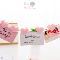[HOTIS] Set 10 Kẹp giấy trái tim Love Clip nhiều màu siêu xinh