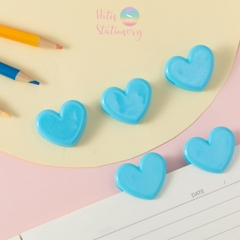 [HOTIS] Set 10 Kẹp giấy trái tim Love Clip nhiều màu siêu xinh