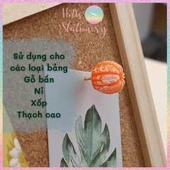 [HOTIS] Đinh ghim bảng gỗ bần hình trái tắc - 4 mẫu siêu dễ thương