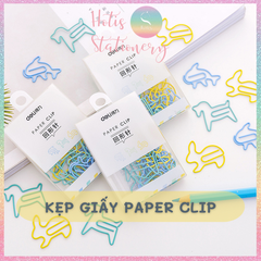 [HOTIS] Set 12 kẹp giấy paper clip hình thú dễ thương, kẹp kim loại văn phòng