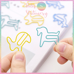 [HOTIS] Set 12 kẹp giấy paper clip hình thú dễ thương, kẹp kim loại văn phòng