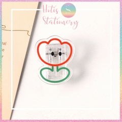 [HOTIS] Kẹp giấy acrylic trong suốt in hình hoạt hình, hình thú, đồ ăn