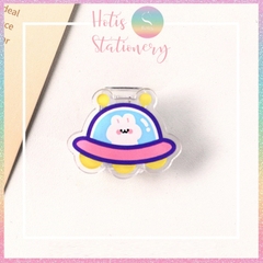 [HOTIS] Kẹp giấy acrylic trong suốt in hình hoạt hình, hình thú, đồ ăn