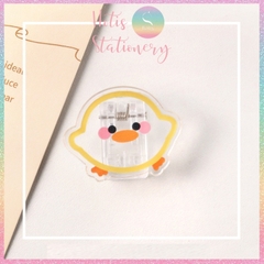 [HOTIS] Kẹp giấy acrylic trong suốt in hình hoạt hình, hình thú, đồ ăn