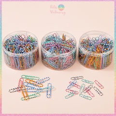 [HOTIS] Kẹp giấy Paperclip sọc vằn, màu trơn, mix màu- KT 28mm, 50mm