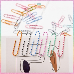 [HOTIS] Kẹp giấy Paperclip sọc vằn, màu trơn, mix màu- KT 28mm, 50mm