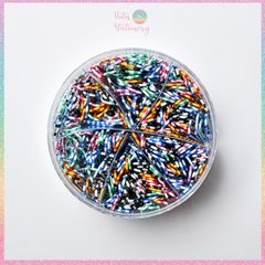 [HOTIS] Kẹp giấy Paperclip sọc vằn, màu trơn, mix màu- KT 28mm, 50mm