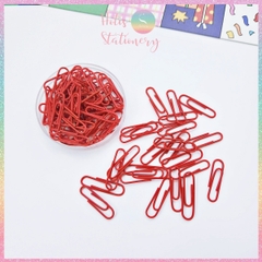 [HOTIS] Kẹp giấy Paperclip sọc vằn, màu trơn, mix màu- KT 28mm, 50mm