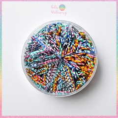 [HOTIS] Kẹp giấy Paperclip sọc vằn, màu trơn, mix màu- KT 28mm, 50mm