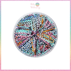 [HOTIS] Kẹp giấy Paperclip sọc vằn, màu trơn, mix màu- KT 28mm, 50mm