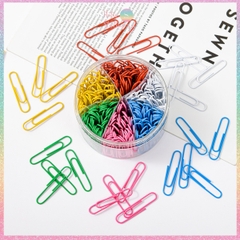 [HOTIS] Kẹp giấy Paperclip sọc vằn, màu trơn, mix màu- KT 28mm, 50mm