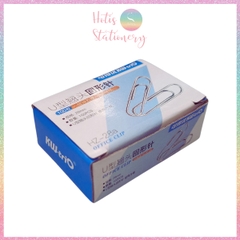 Hộp 100 Kẹp giấy KW-triO, kẹp giấy đầu cong chữ U, kẹp tài liệu, đề cương, văn bản