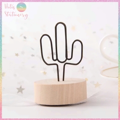 [HOTIS] Kẹp gỗ để bàn, kẹp ảnh đế gỗ, kẹp giấy ghi chú, trang trí decor bàn