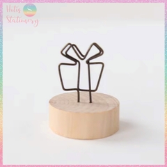 [HOTIS] Kẹp gỗ để bàn, kẹp ảnh đế gỗ, kẹp giấy ghi chú, trang trí decor bàn