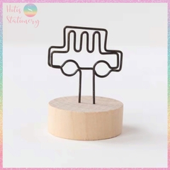[HOTIS] Kẹp gỗ để bàn, kẹp ảnh đế gỗ, kẹp giấy ghi chú, trang trí decor bàn