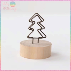 [HOTIS] Kẹp gỗ để bàn, kẹp ảnh đế gỗ, kẹp giấy ghi chú, trang trí decor bàn
